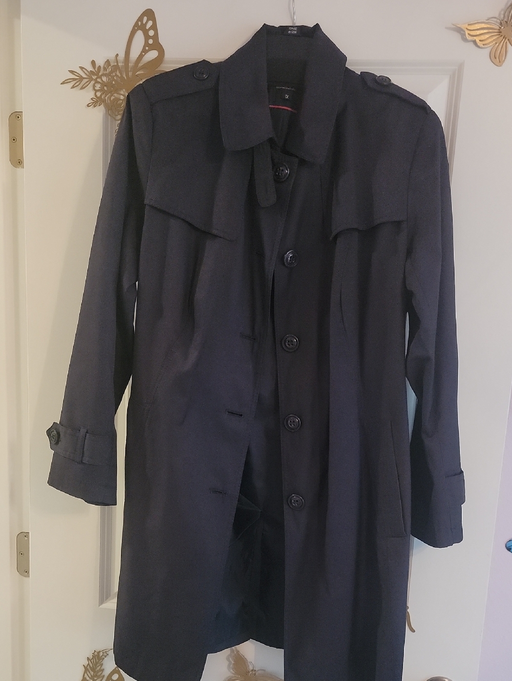 DKNY Black Trench Coat